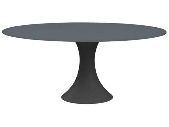 Rundt spisebord i sort aluminium