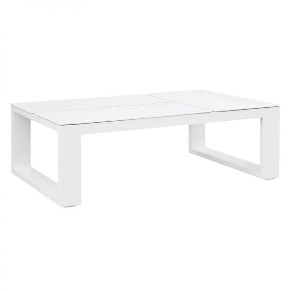 Gardenart Sofabord I Aluminium Med OpplØft Hvit (100537hvit) Hagemøbler og utemøbler - Fine design