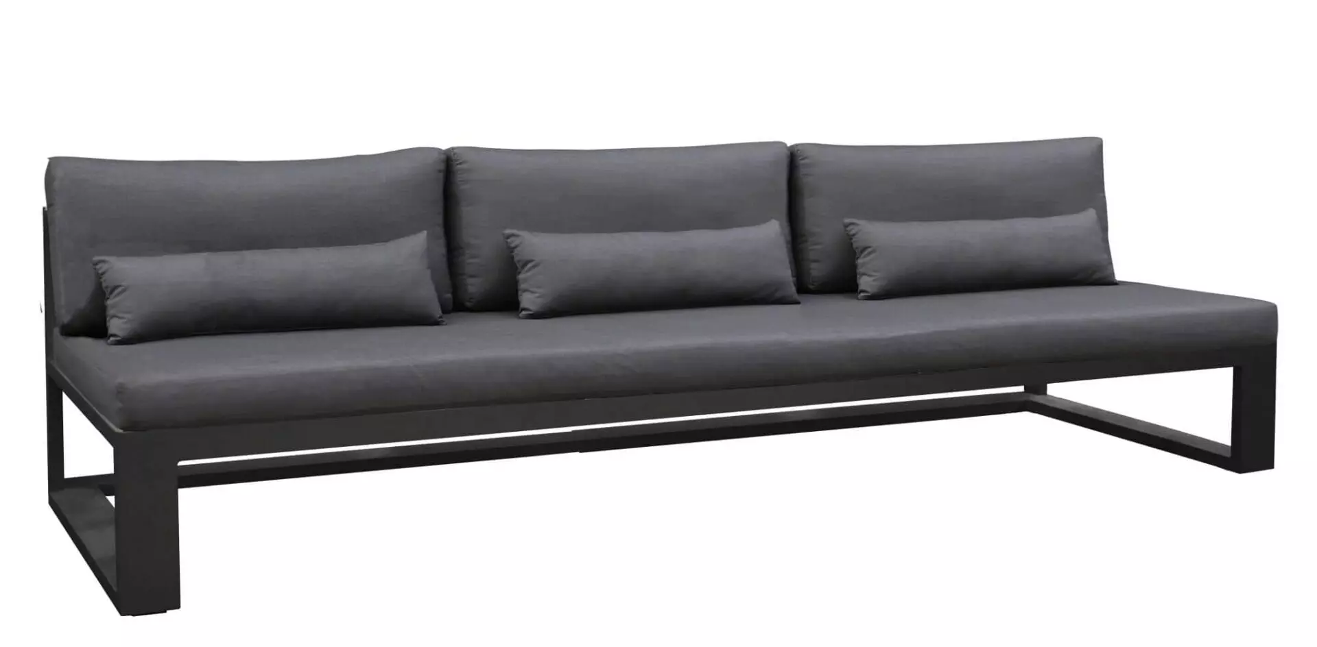 Sort sofamodul uten armlener treseter fra Gardena