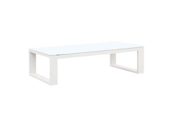 Gardenart Sofabord I Hvit Aluminium M/glassplate (100606hvit) Hagemøbler og utemøbler - Fine design