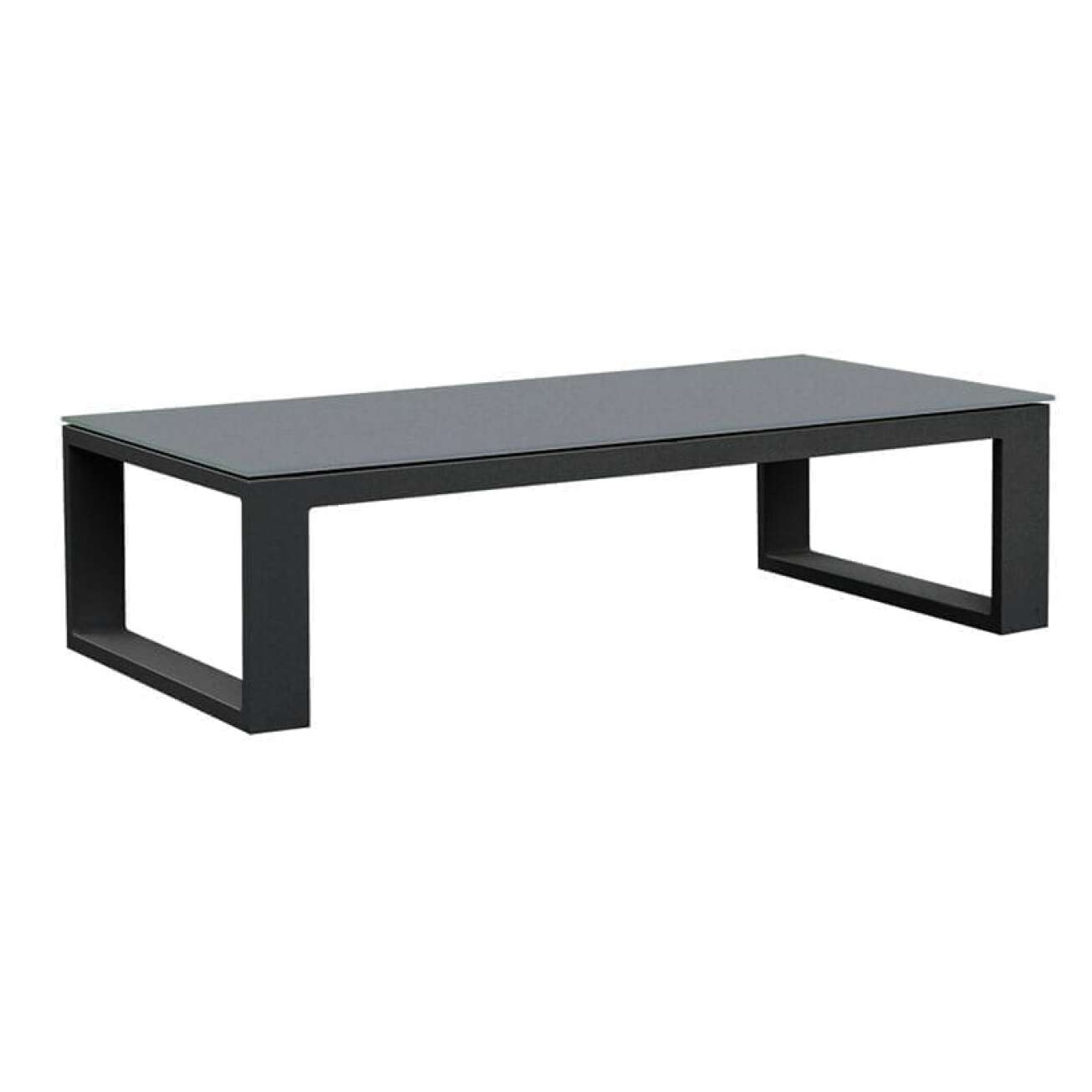 Gardenart Sofabord I Sort Aluminium M/glassplate (100606sort) Hagemøbler og utemøbler - Fine design