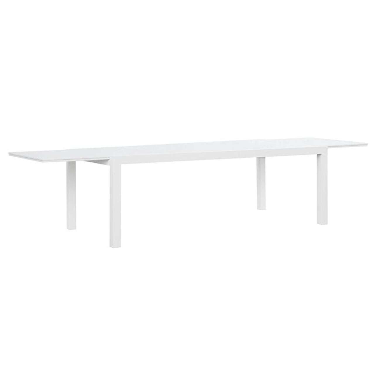 Gardenart Spisebord med tilleggsplate på 75 cm i hvit fargeemøbler - Fine design