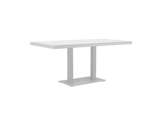 Gardenart Spisebord I Aluminium Med Kun To Plassbesparende Bein (100685hvit) Hagemøbler og utemøbler - Fine design