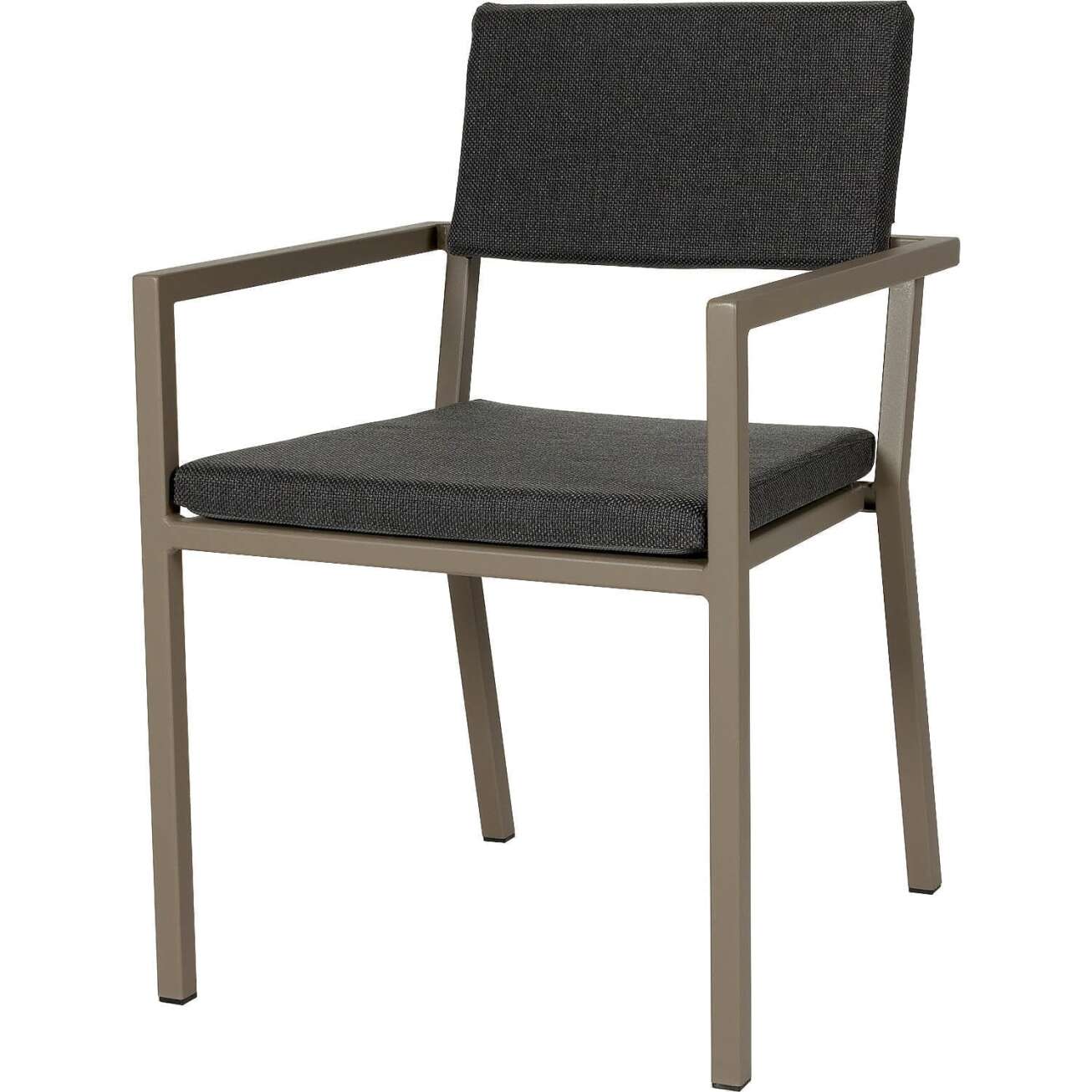 Sundays Frame spisestol i brun aluminium med svarte puter