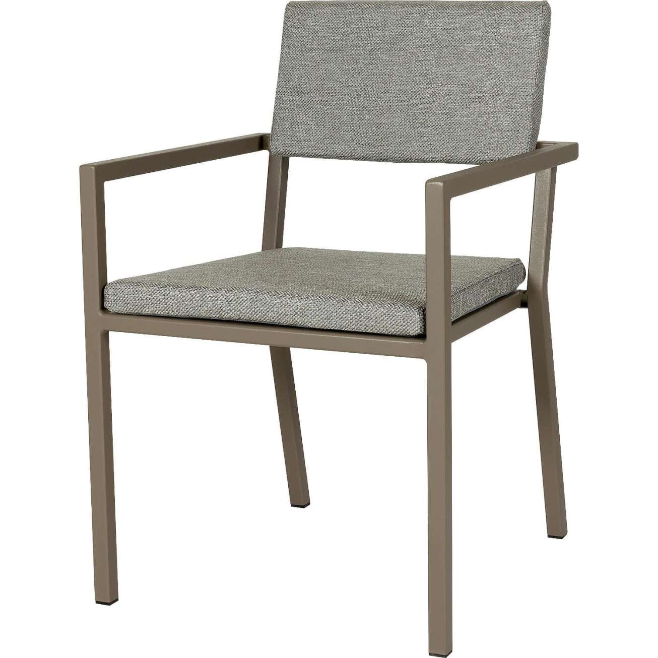 Sundays Frame spisestol i brun aluminium med grå puter