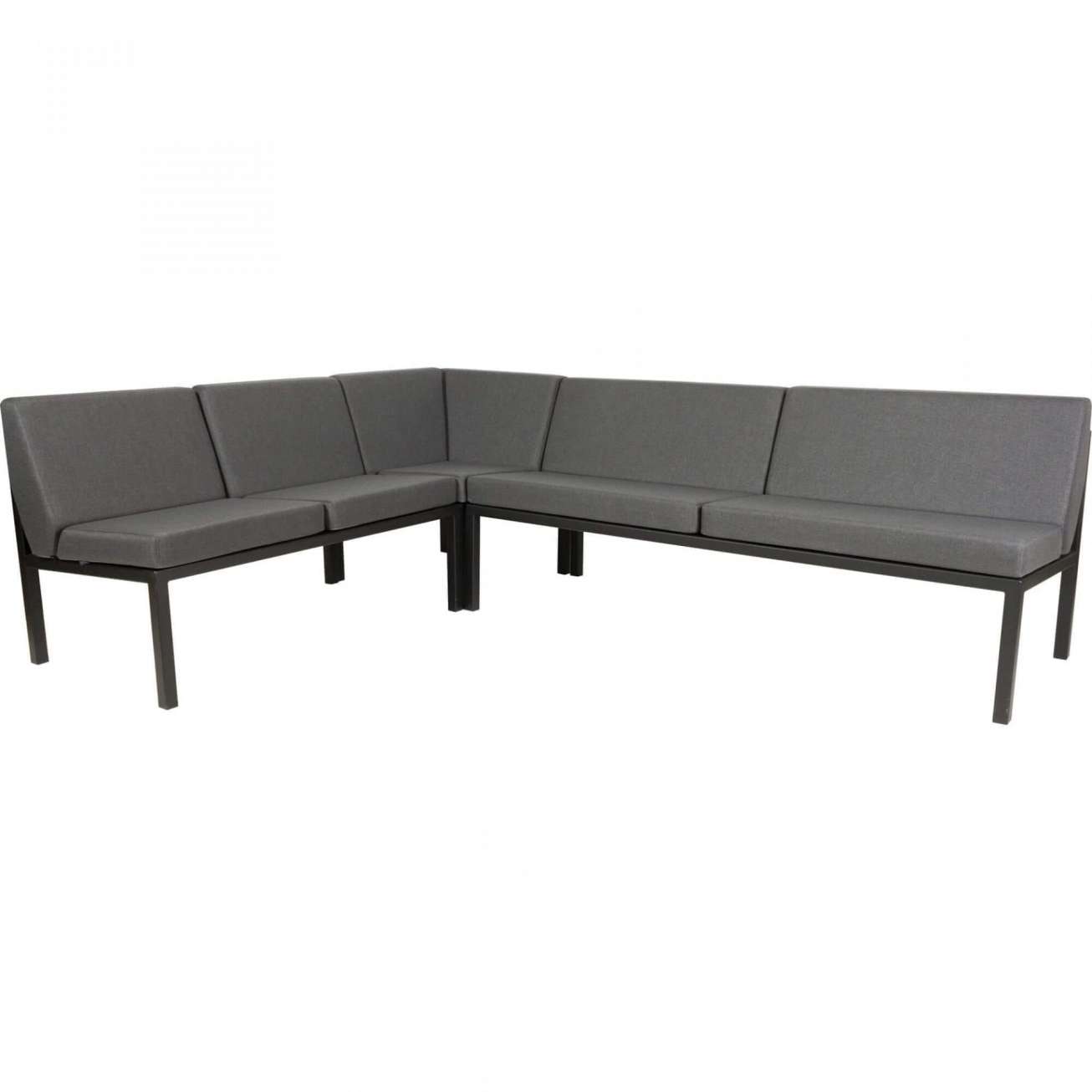 Sundays Frame Multi sofa hjørnegruppe i sort aluminium med grå puter