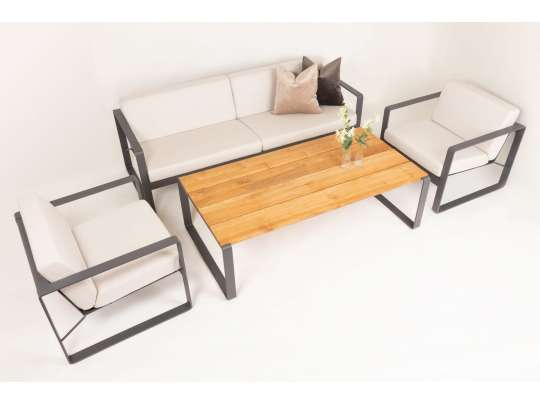 Sundays Core Gruppe Bly Inkludert Puter I Hvit Farge (sundays_blyhvit) Hagemøbler og utemøbler - Fine design
