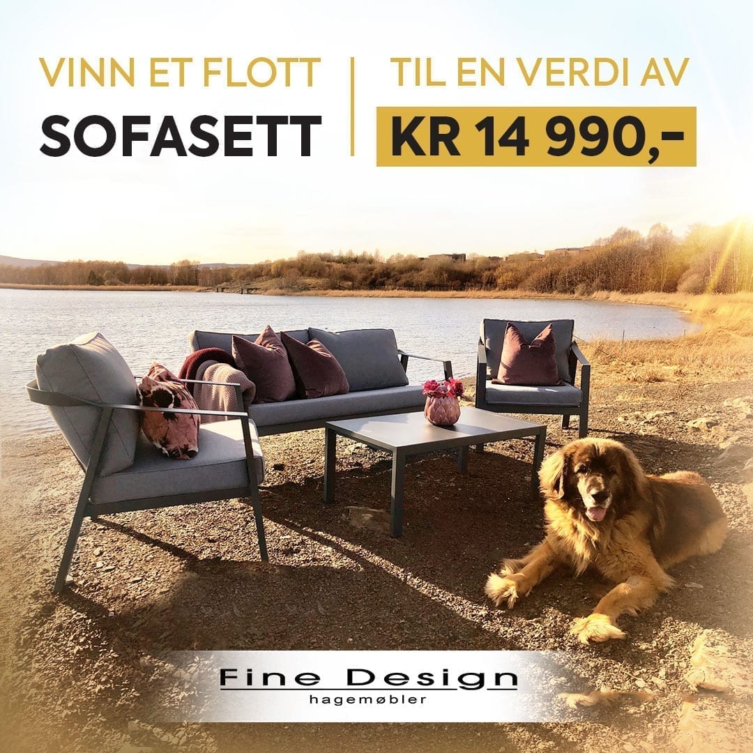 Vinn et flott sofasett til en verdi av 14 990 kr hos Fine Design - bli med på Facebook