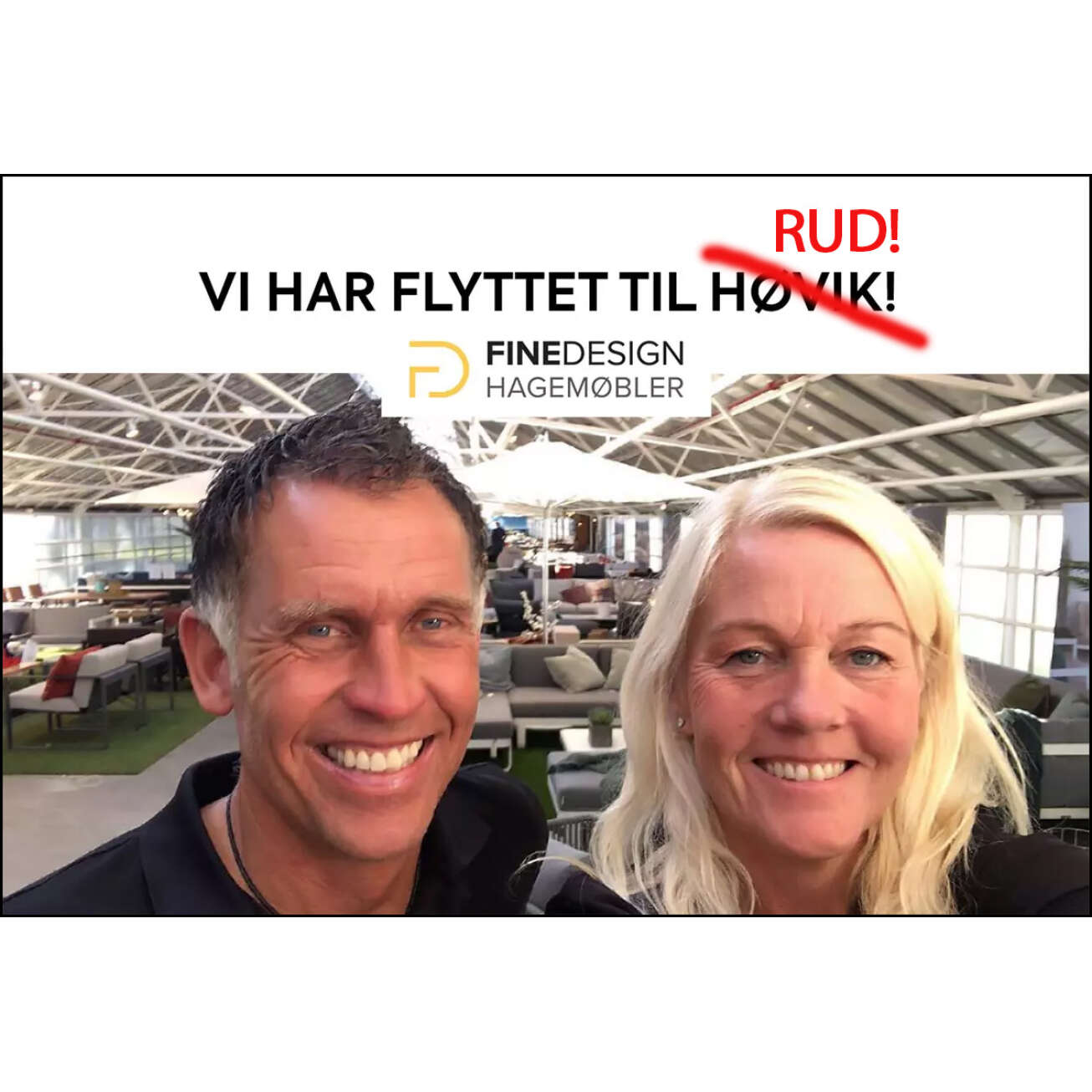Marianne og Kjetil og Fine Design har flytta fra Høvik til Rud i Bærum