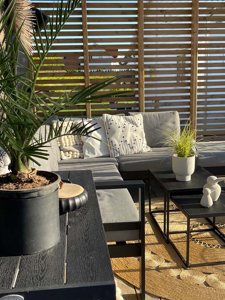 Nydelig kveldslys på terrassen