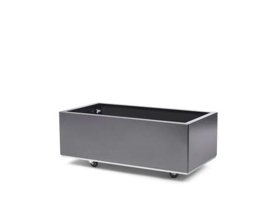BEDD plantekasse 80x40h25 i grått med hjul tom copy