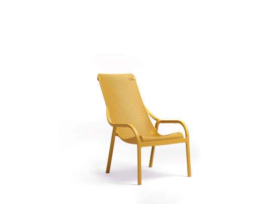 Nardi Net Lounge stol gul - Utemøbler fra Italia