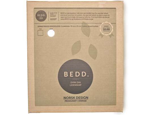 BEDD lakkert hvit plantekasse-paneler 30 x 25 cm hos Fine Design