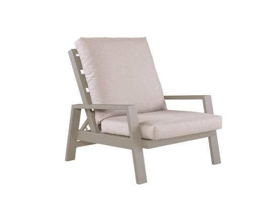 Gardenart justerbar hagestol i beige aluminium. Beige/kaki (100900)