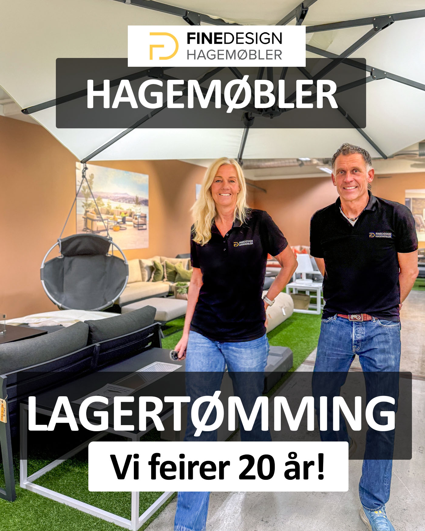 Lagertømming 2026 hos Fine Design hagemøbler i god kvalitet